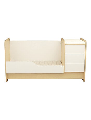 Lettino combinato 140x70 trasformabile in letto 90x190 con cassettiera fasciatoio a 3 - SAUTHON