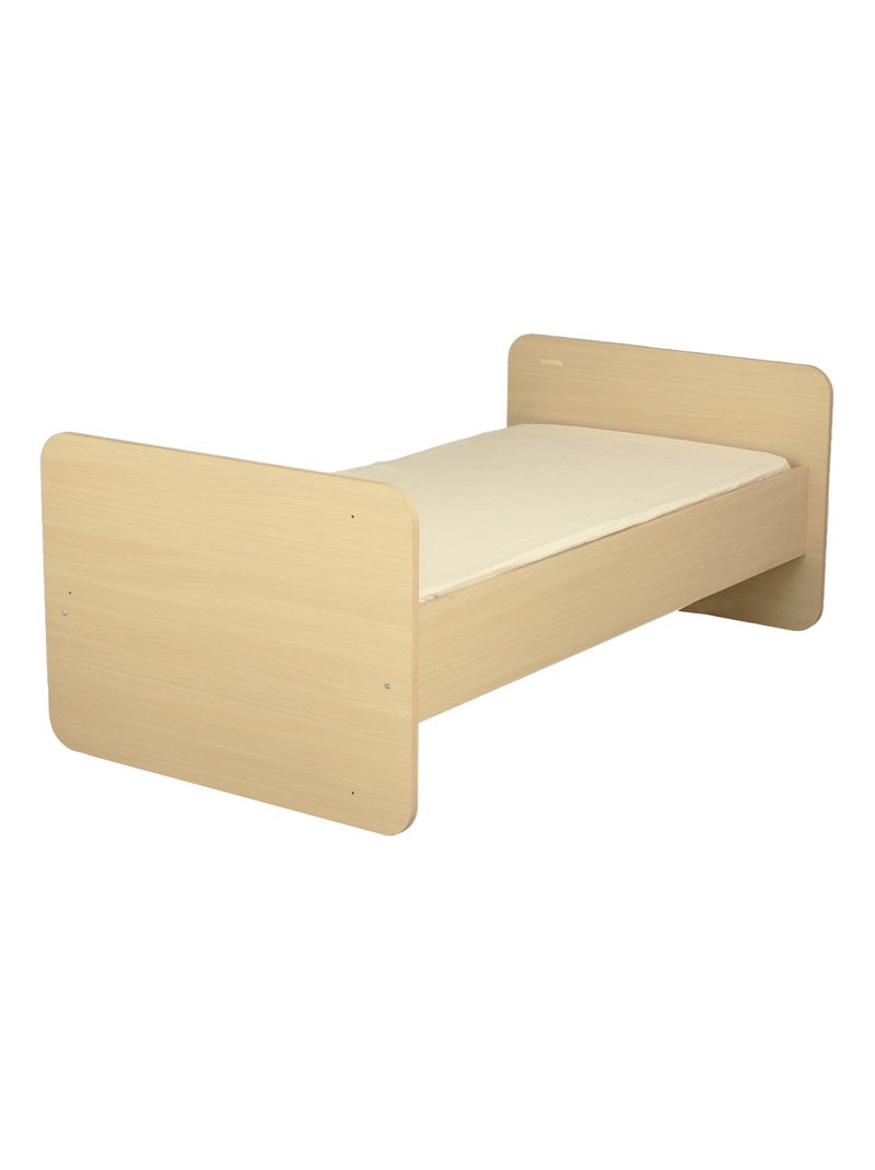 Lettino combinato 140x70 trasformabile in letto 90x190 con cassettiera fasciatoio a 3 - SAUTHON Beige/Bianco - Kiabi