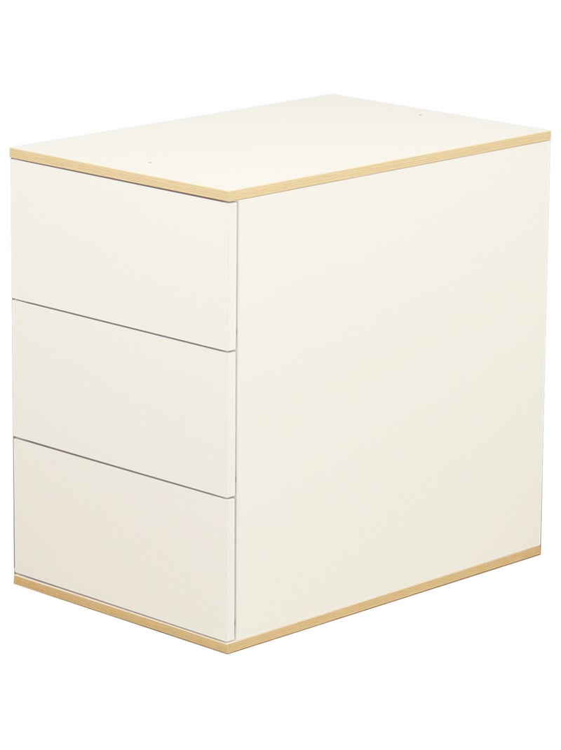 Lettino combinato 140x70 trasformabile in letto 90x190 con cassettiera fasciatoio a 3 - SAUTHON Beige/Bianco - Kiabi