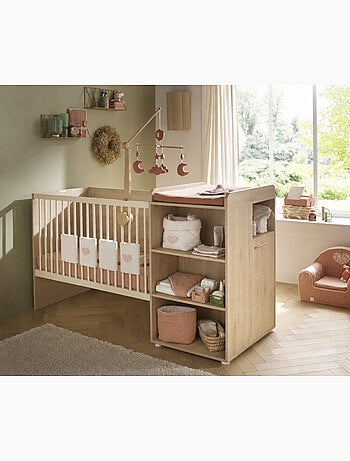 Lettino combinato 60x120, trasformabile in 90x190, finitura in legno di - SAUTHON
