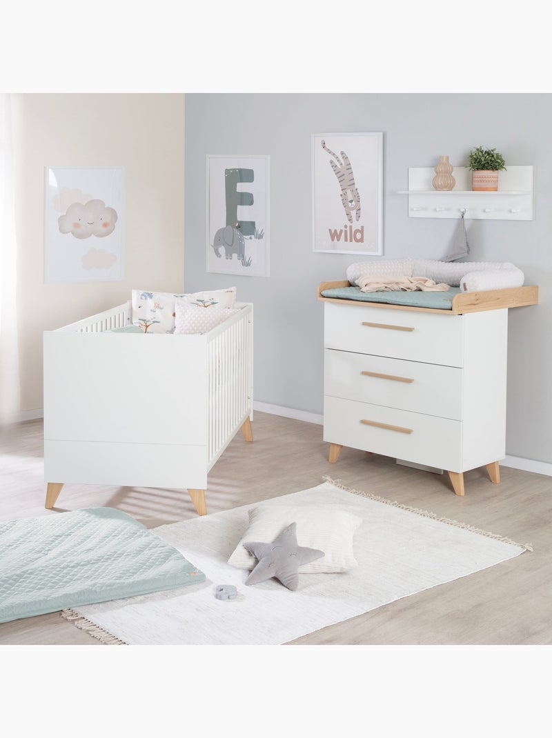 Lettino combinato minimalista 70×140 cm "Roba Leon" Bianco - Kiabi