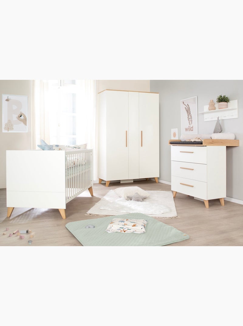 Lettino combinato minimalista 70×140 cm "Roba Leon" Bianco - Kiabi