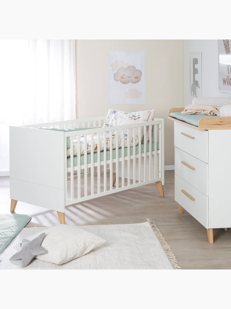 Lettino combinato minimalista 70×140 cm "Roba Leon" Bianco - Kiabi