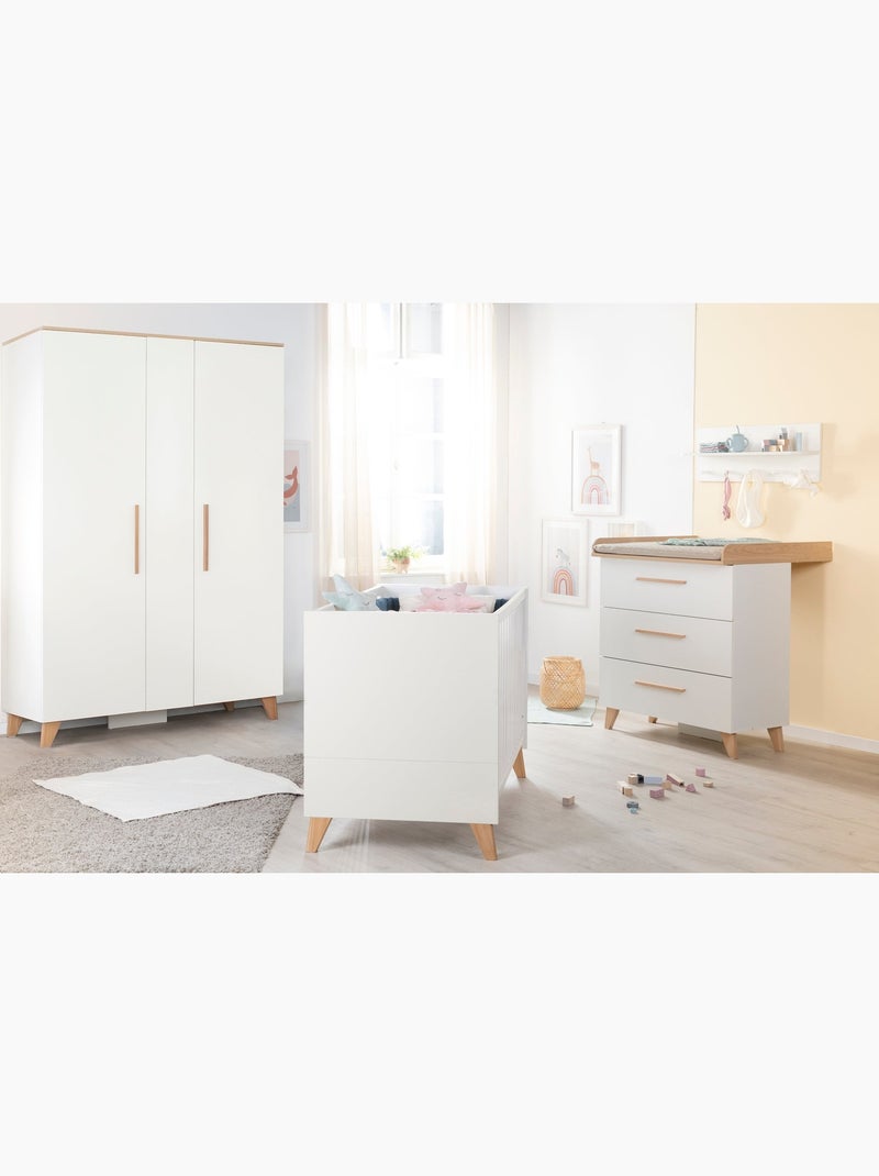 Lettino combinato minimalista 70×140 cm "Roba Leon" Bianco - Kiabi