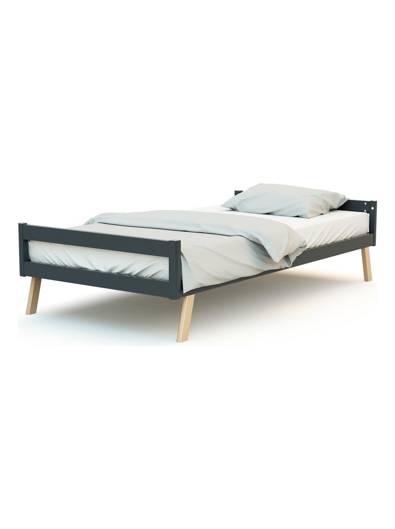Lettino convertibile kasa legno Grigio antracite - Kiabi