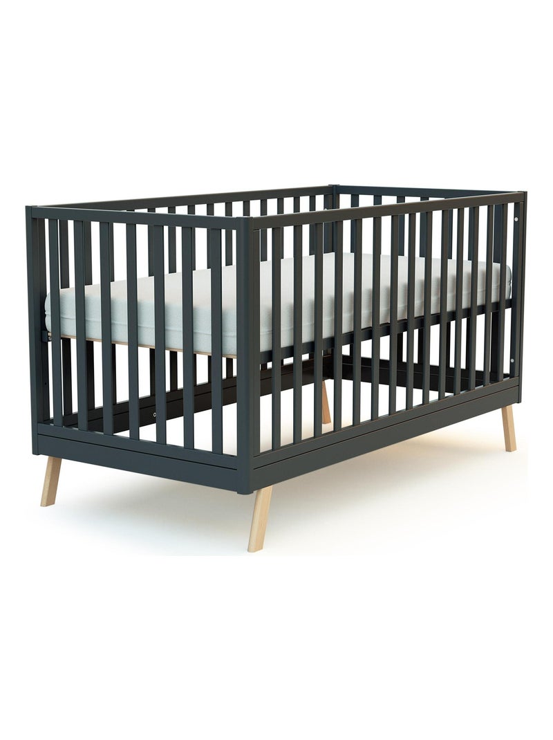 Lettino convertibile kasa legno Grigio antracite - Kiabi