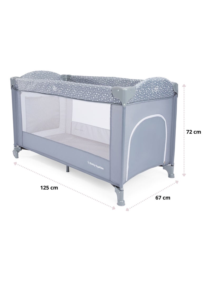 Lettino da viaggio 2 in 1 con box e fasciatoio per bambini Grigio - Kiabi