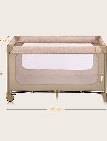 Lettino da viaggio 2 in 1 LIONELO Jasmin - Box per bambini - Chiusura rapida - Ruote - 0-36 mesi - T