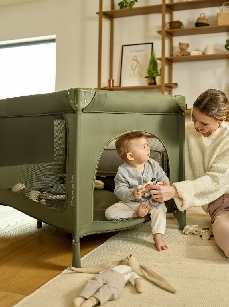 Lettino da viaggio 2 in 1 LIONELO Jasmin - Box per bambini - Chiusura rapida - Ruote - 0-36 mesi - T Beige - Kiabi