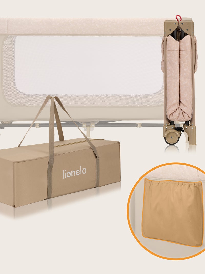 Lettino da viaggio 2 in 1 LIONELO Jasmin - Box per bambini - Chiusura rapida - Ruote - 0-36 mesi - T Beige - Kiabi