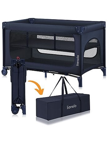 Lettino da viaggio 2 in 1 LIONELO Jasmin - Box per bambini - Chiusura rapida - Ruote - 0-36 mesi - T