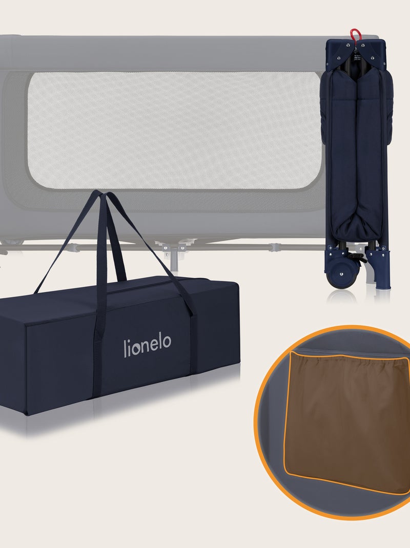 Lettino da viaggio 2 in 1 LIONELO Jasmin - Box per bambini - Chiusura rapida - Ruote - 0-36 mesi - T Blu - Kiabi