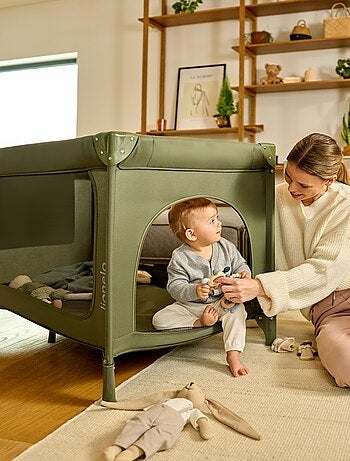 Lettino da viaggio 2 in 1 LIONELO Jasmin - Box per bambini - Chiusura rapida - Ruote - 0-36 mesi - T