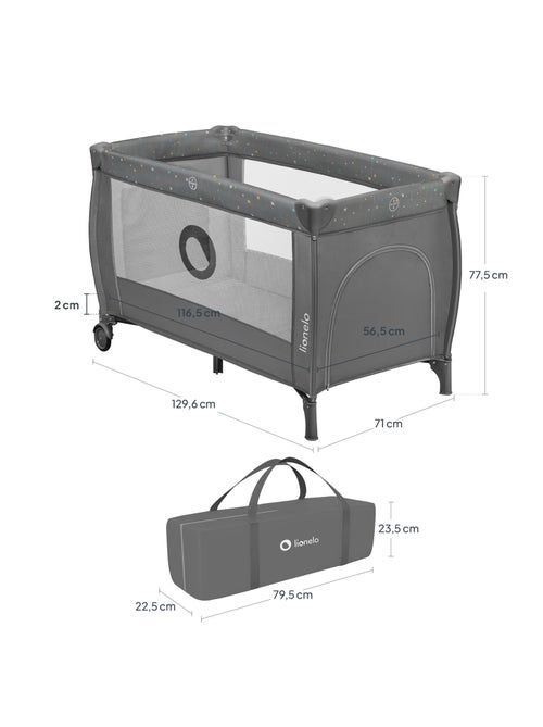 Lettino da viaggio 2 in 1 LIONELO Stefi Plus - Box per bambini - Materasso ad alta densità - Ruote - - Kiabi