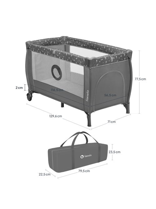 Lettino da viaggio 2 in 1 LIONELO Stefi Plus - Box per bambini - Materasso ad alta densità - Ruote - - Kiabi