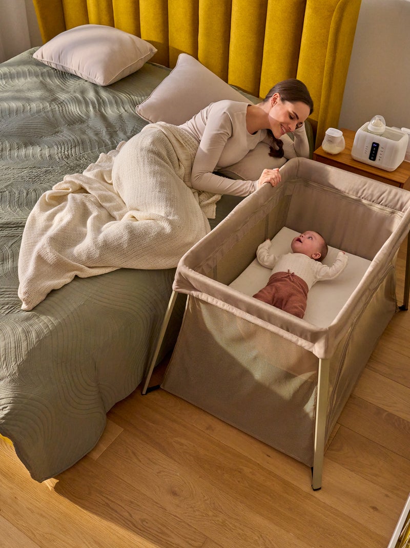 Lettino da viaggio 3 in 1 LIONELO Alice - Ultraleggero - Lettino per neonati - Materasso da 3 cm Beige - Kiabi