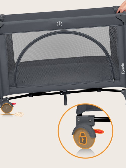 Lettino da viaggio 3 in 1 LIONELO Laura - Box per bambini - Materasso ad alta densità - Ruote - 0-36 - Kiabi