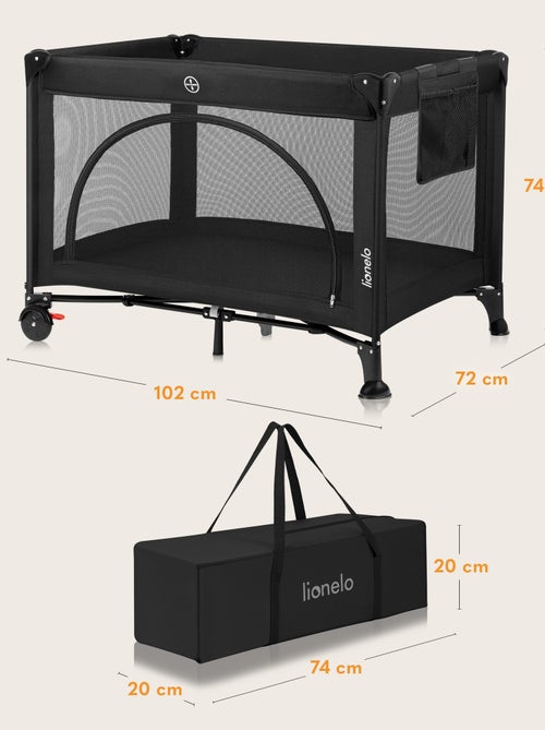 Lettino da viaggio 3 in 1 LIONELO Laura - Box per bambini - Materasso ad alta densità - Ruote - 0-36 - Kiabi