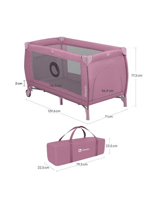 Lettino da viaggio 3 in 1 LIONELO Stefi Plus - Box per bambini - Materasso ad alta densità - Ruote - - Kiabi