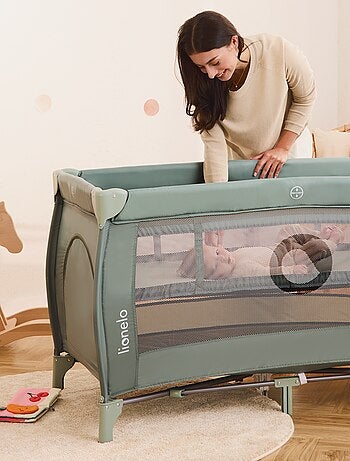 Lettino da viaggio 3 in 1 LIONELO Stefi Plus - Box per bambini - Materasso ad alta densità - Ruote -