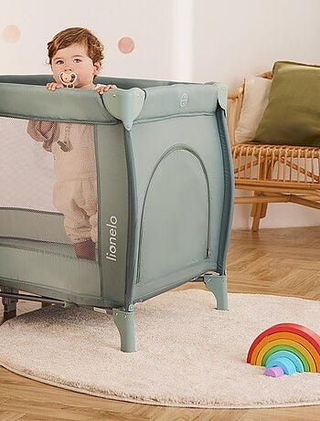 Lettino da viaggio 3 in 1 LIONELO Stefi Plus - Box per bambini - Materasso ad alta densità - Ruote -