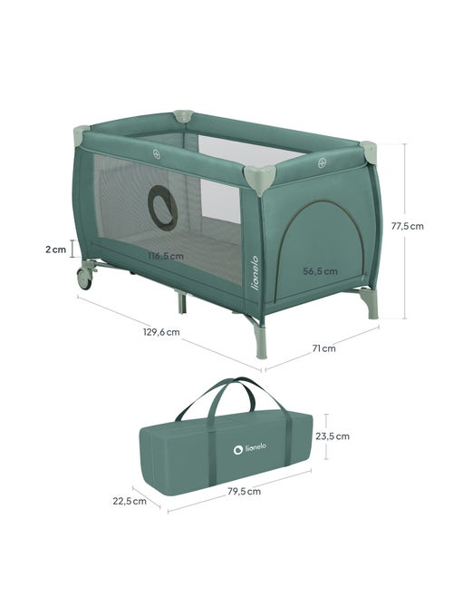 Lettino da viaggio 3 in 1 LIONELO Stefi Plus - Box per bambini - Materasso ad alta densità - Ruote - - Kiabi