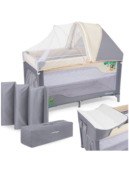 Lettino da viaggio con fasciatoio e ruote HyperMotion - Kiabi