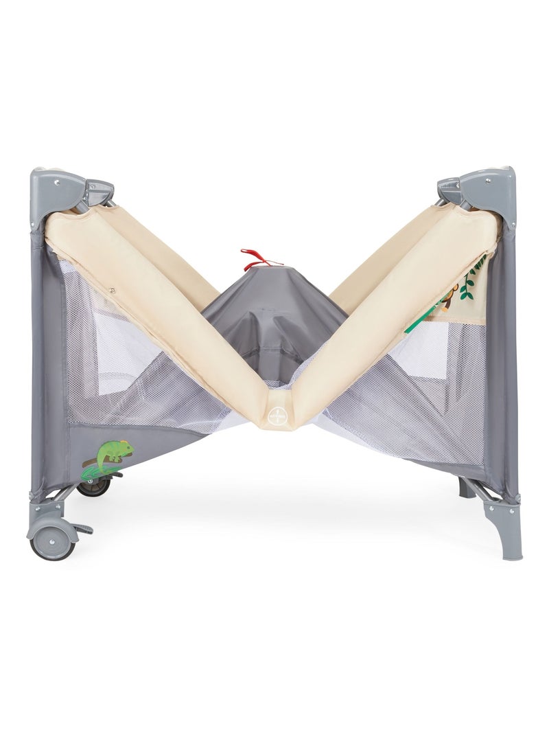 Lettino da viaggio con fasciatoio e ruote HyperMotion Grigio - Kiabi