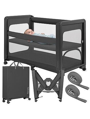 Lettino da viaggio LIONELO Patty 3 in 1 - Lettino per dormire insieme - Box - Pieghevole - Materasso