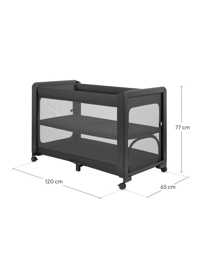 Lettino da viaggio LIONELO Patty 3 in 1 - Lettino per dormire insieme - Box - Pieghevole - Materasso Grigio - Kiabi