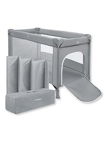 Lettino da viaggio pieghevole HAPPY TRAVELLER BASIC con materasso e borsa – grigio