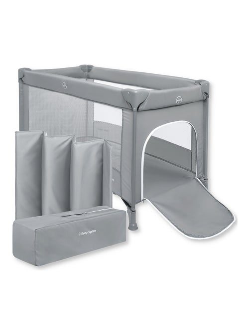 Lettino da viaggio pieghevole HAPPY TRAVELLER BASIC con materasso e borsa – grigio - Kiabi Lettino da viaggio pieghevole HAPPY TRAVELLER BASIC con materasso e borsa – grigio - Kiabi