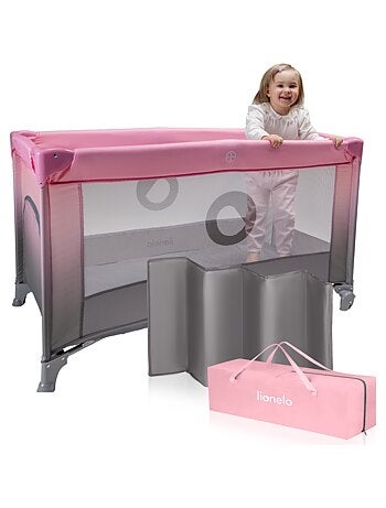 Lettino da viaggio Stefi LIONELO 2 in 1 - Box per bambini - 125 x 65 cm - Ruote - 0-36 mesi - Borsa