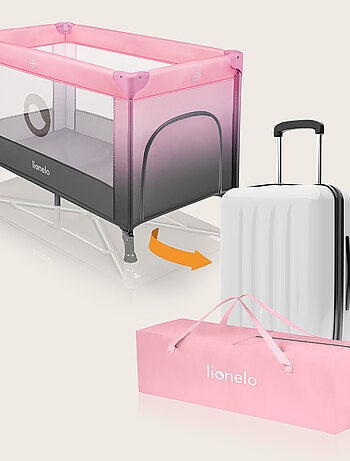 Lettino da viaggio Stefi LIONELO 2 in 1 - Box per bambini - 125 x 65 cm - Ruote - 0-36 mesi - Borsa