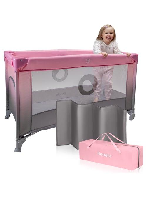 Lettino da viaggio Stefi LIONELO 2 in 1 - Box per bambini - 125 x 65 cm - Ruote - 0-36 mesi - Borsa - Kiabi
