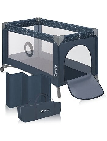 Lettino da viaggio Stefi LIONELO 2 in 1 - Box per bambini - 125 x 65 cm - Ruote - 0-36 mesi - Borsa