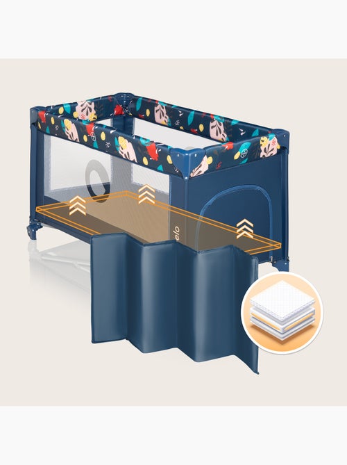 Lettino da viaggio Stefi LIONELO 2 in 1 - Box per bambini - 125 x 65 cm - Ruote - 0-36 mesi - Borsa - Kiabi