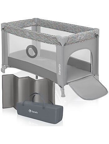 Lettino da viaggio Stefi LIONELO 2 in 1 - Box per bambini - 125 x 65 cm - Ruote - 0-36 mesi - Borsa