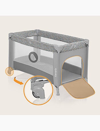 Lettino da viaggio Stefi LIONELO 2 in 1 - Box per bambini - 125 x 65 cm - Ruote - 0-36 mesi - Borsa