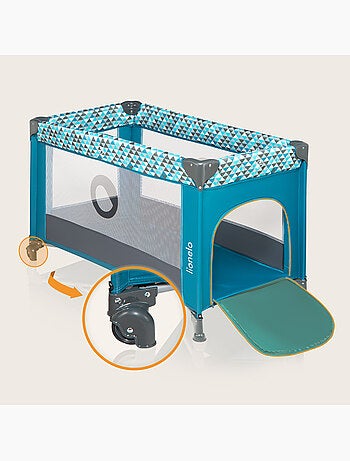 Lettino da viaggio Stefi LIONELO 2 in 1 - Box per bambini - 125 x 65 cm - Ruote - 0-36 mesi - Borsa