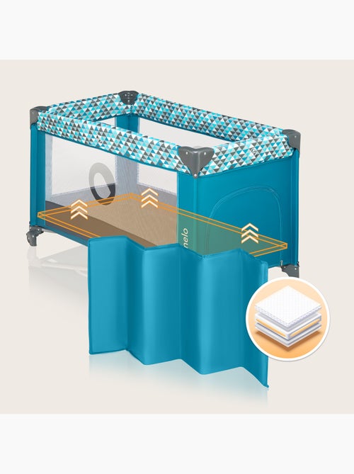 Lettino da viaggio Stefi LIONELO 2 in 1 - Box per bambini - 125 x 65 cm - Ruote - 0-36 mesi - Borsa - Kiabi