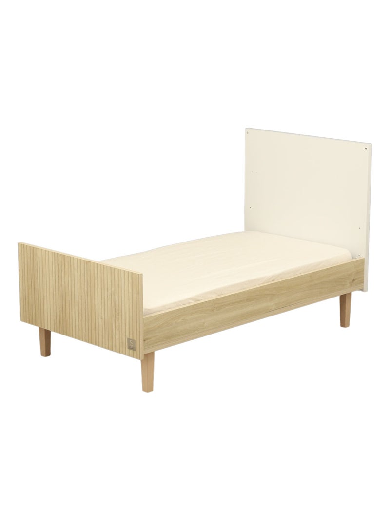 Lettino evolutivo 140x70 - Little Big Bed con piedini in - SAUTHON Bianco Marrone - Kiabi