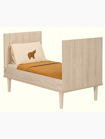 Lettino evolutivo 70x140 su piedini - Little Big Bed in legno con finitura faggio - SAUTHON