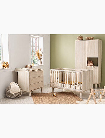 Lettino evolutivo 70x140 su piedini - Little Big Bed in legno con finitura faggio - SAUTHON