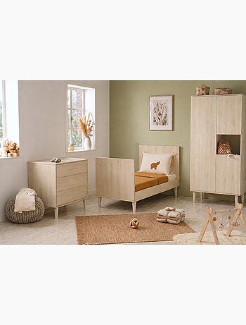 Lettino evolutivo 70x140 su piedini - Little Big Bed in legno con finitura faggio - SAUTHON