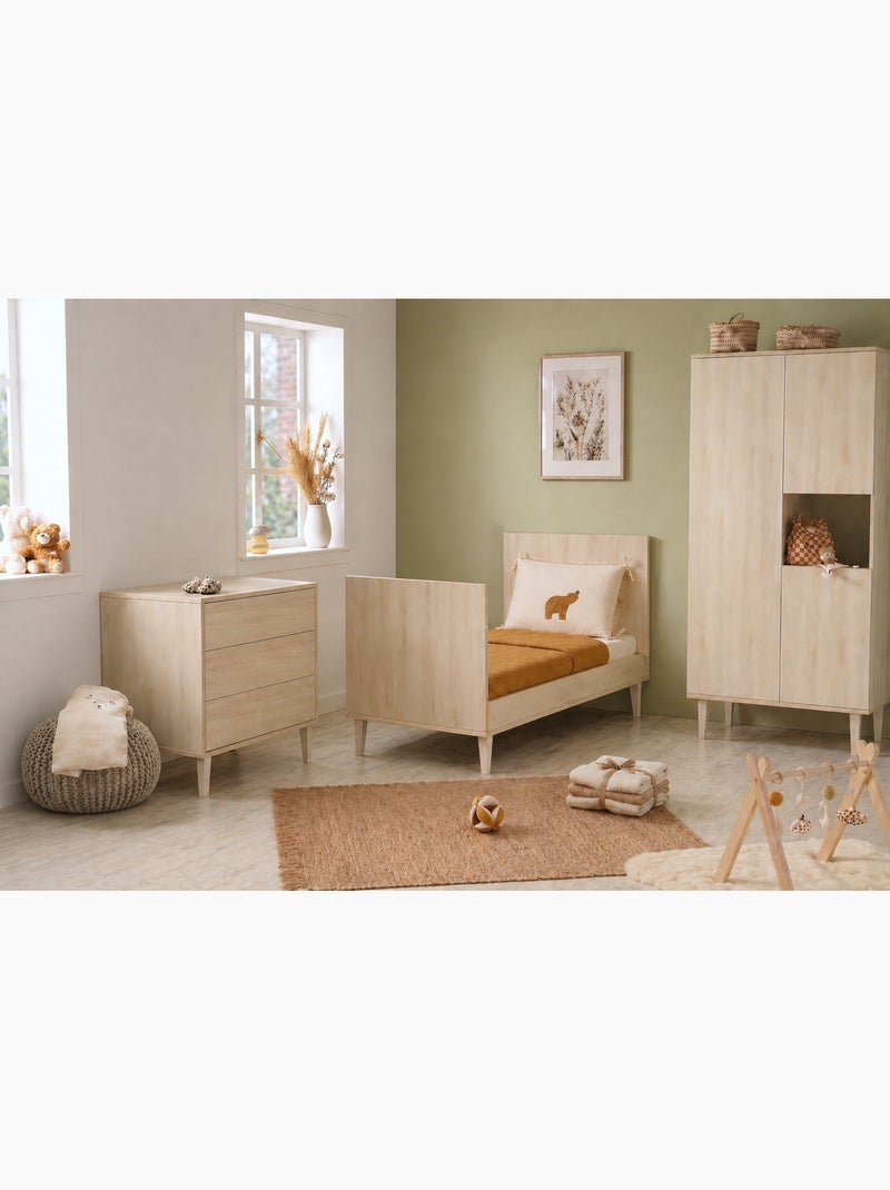 Lettino evolutivo 70x140 su piedini - Little Big Bed in legno con finitura faggio - SAUTHON Beige - Kiabi