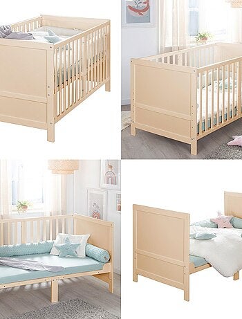 Lettino evolutivo convertibile in letto junior – altezza regolabile – 'ROBA Easy Sleep'