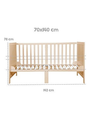 Lettino evolutivo convertibile in letto junior – altezza regolabile – 'ROBA Easy Sleep'
