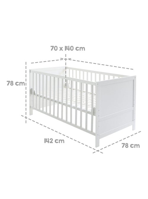 Lettino evolutivo convertibile in letto junior – fino a 7 anni – altezza regolabile – "ROBA" - Kiabi