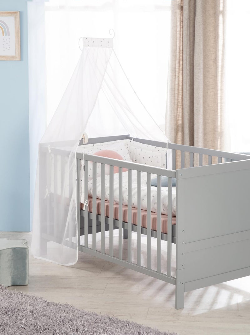 Lettino evolutivo convertibile in letto junior – fino a 7 anni – altezza regolabile – "ROBA" Grigio tortora - Kiabi